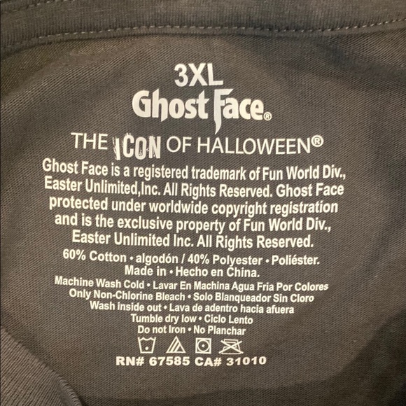 Ghost Face Long Sleeve Graphic Tee - Picture 2 of 3